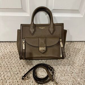 Henri Bendel Convertible Rivingtin Mini Tote in Brown Pebbled Leath…